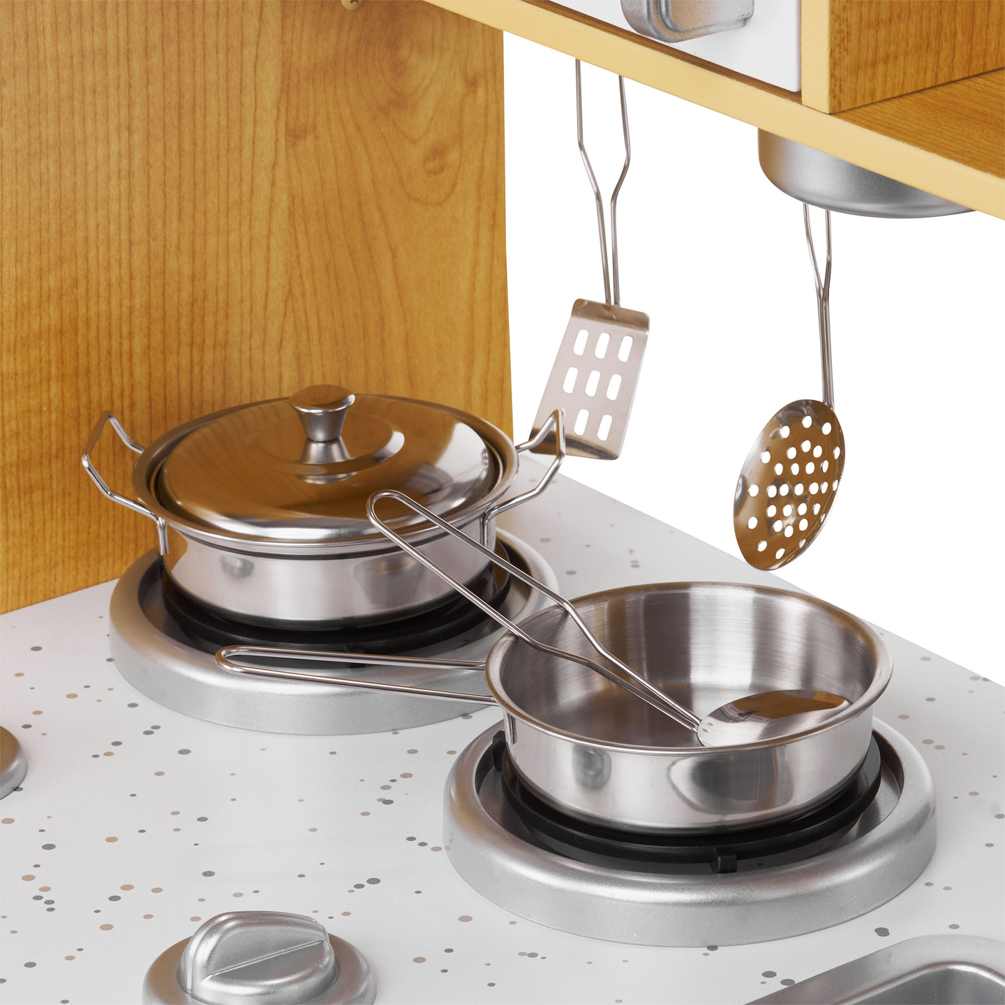 XXL puidust köök koos LED-valgustuse, esiplaadi ja tarvikutega