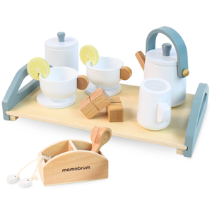 Suur puidust teekomplekt koos kandikuga - 17 toodet