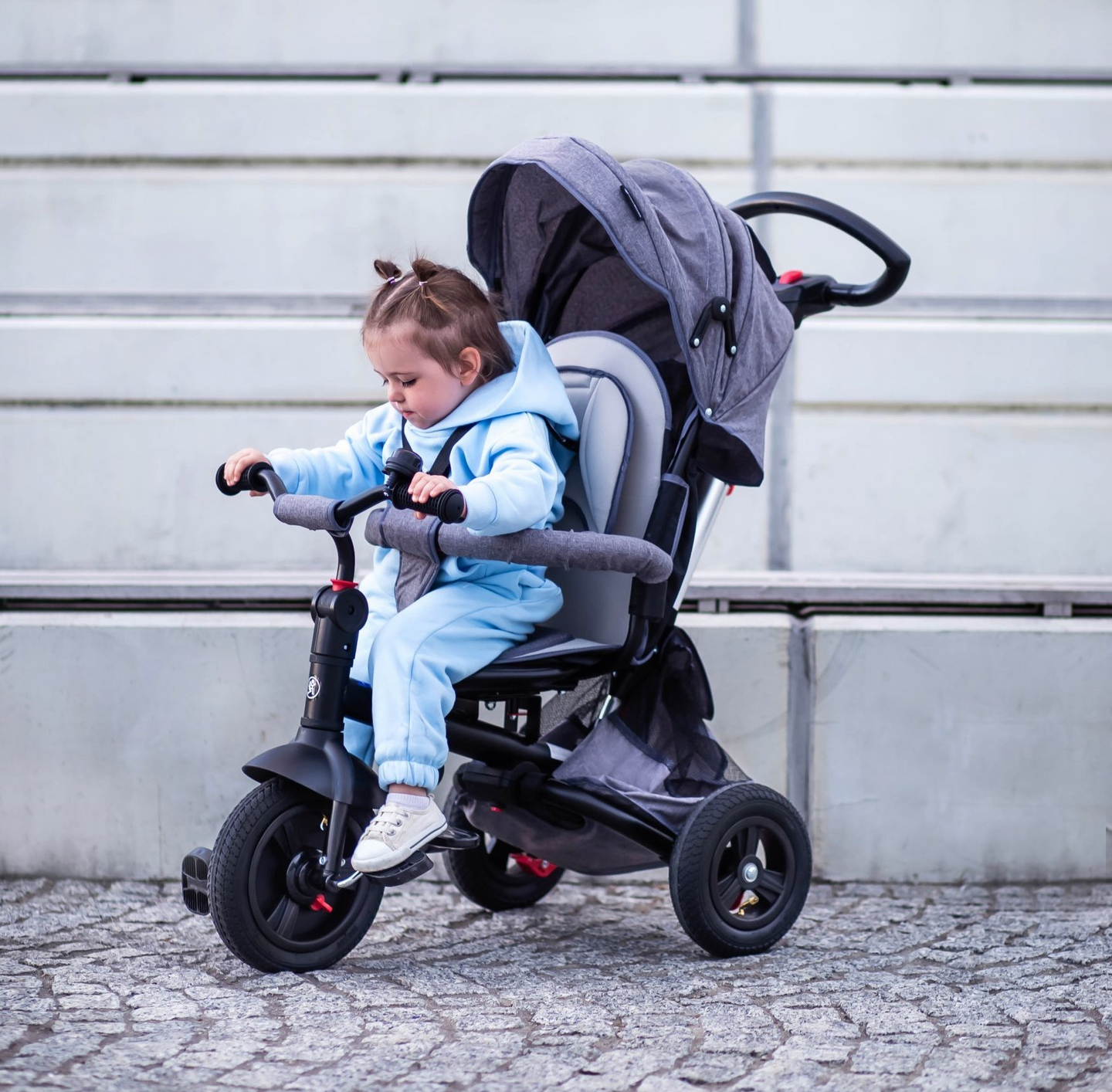 Tobi Velar kolmerattaline jalgratas + vihmakile - hall