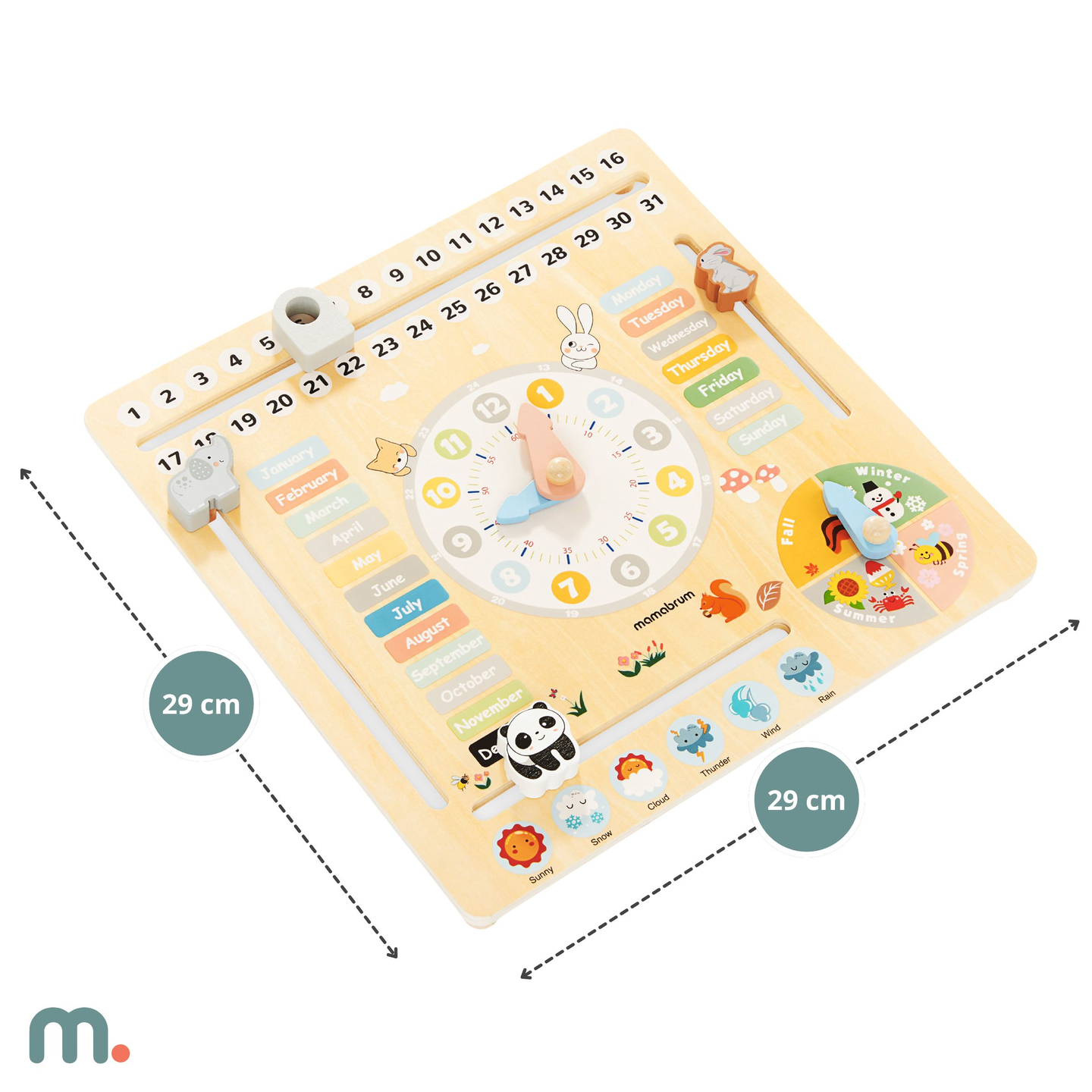 Puidust lastekalender 6in1