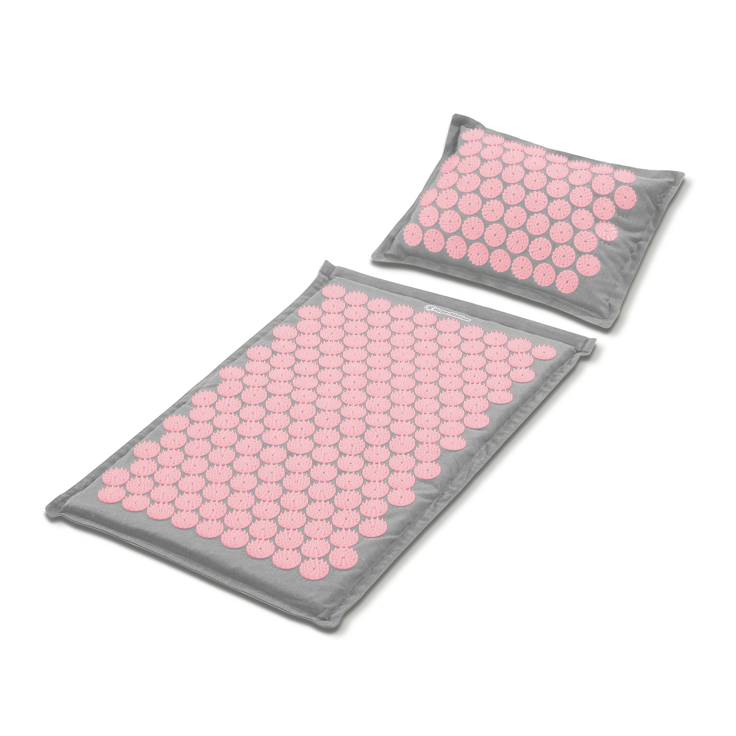 Öko-linane nõelravimatt kookoskiudude ja tatrapadjaga – 68 cm HyperMotion hall ja roosa