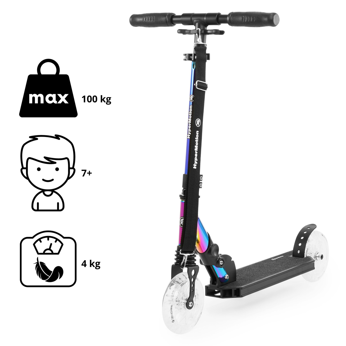 Kaherattaline roller HOLO MAJESTIC HyperMotion 100kg - täisalumiinium