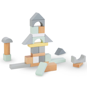 Pastellid puidust klotsid - komplekt 100 XL tükki