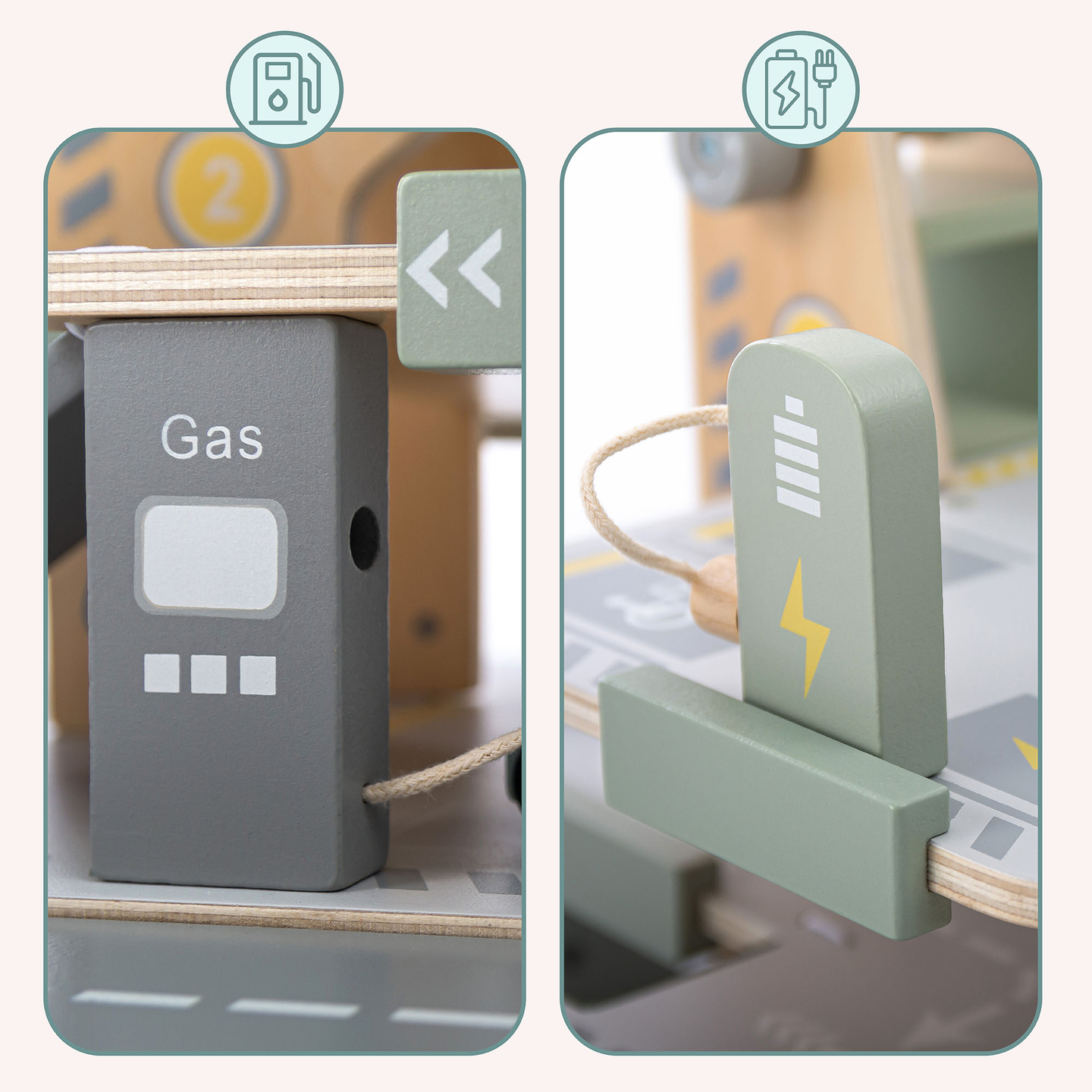 Puidust kolmekorruseline lastega garaaž koos lisatarvikutega – parkla, bensiinijaam, autopesula, helikopter