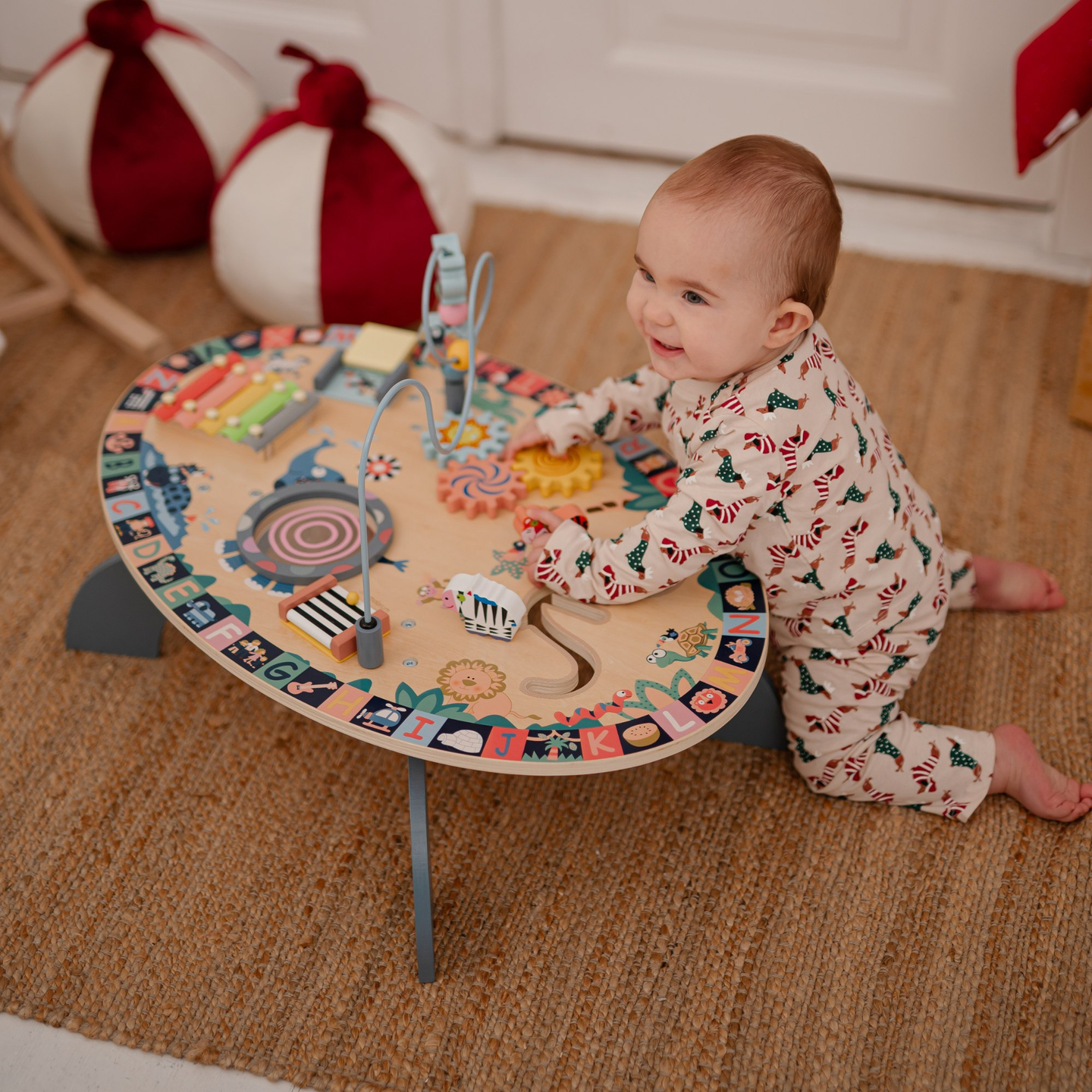 7in1 puidust õppelaud, muusikaline, sensoorne