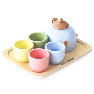 Puidust teekomplekt koos kandikuga - 7 ühikut