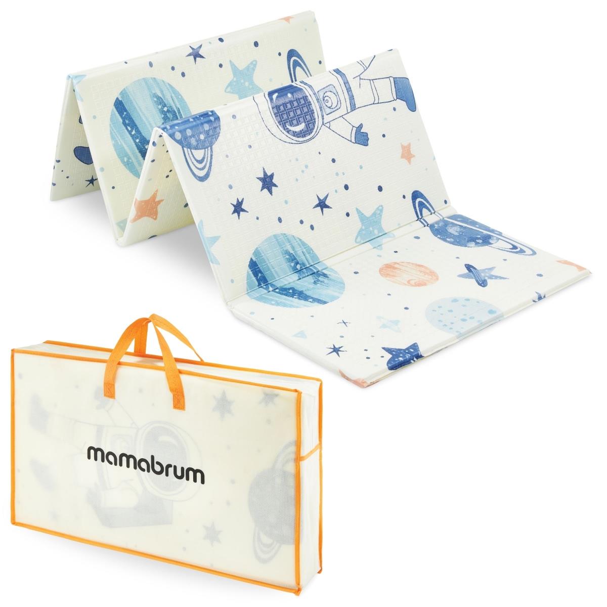 Kahepoolne kokkupandav vahtplastist matt 180 x 120 x 1cm - Kosmos/geomeetrilised kolmnurgad