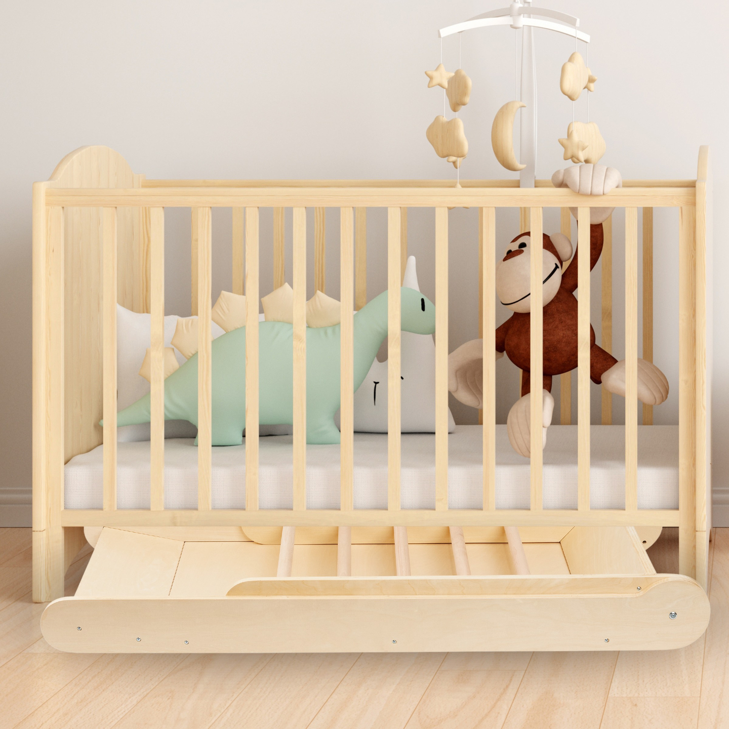 Puidust liumägi koos redeliga lastele