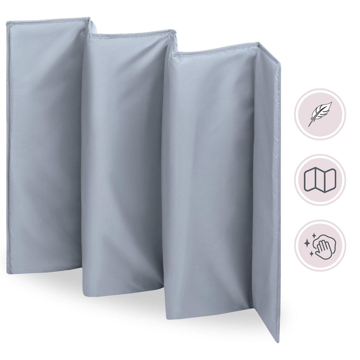 Reisivoodi / mänguaed 2 taset mähkimislaua, katuse ja Happy Traveller BASIC PLUS madratsiga - hall