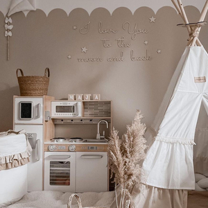 XXL puidust köök koos LED-valgustuse, esiplaadi ja tarvikutega