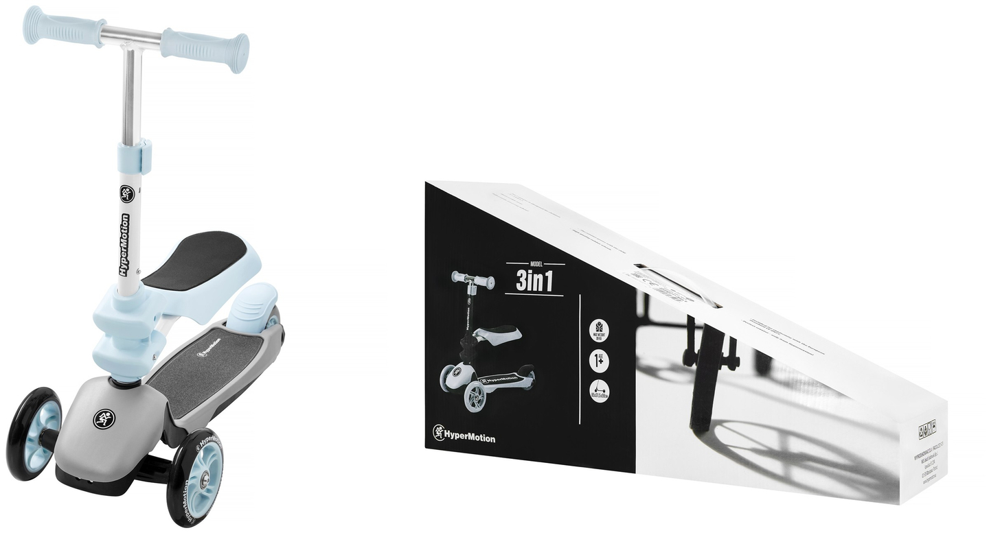 HyperMotion 3in1 tasakaalustatav kolmerattaline jalgratas - sinine