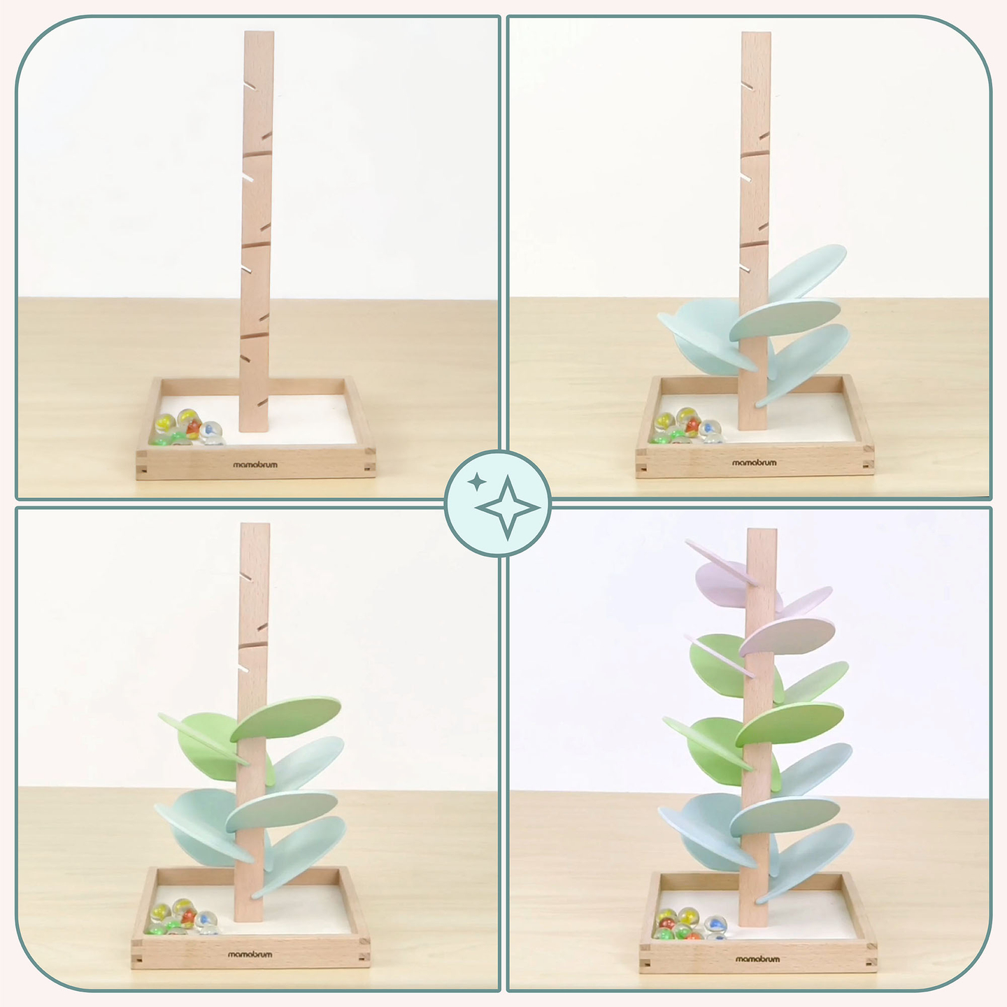 Puidust kulodroom - pallidega helipuu