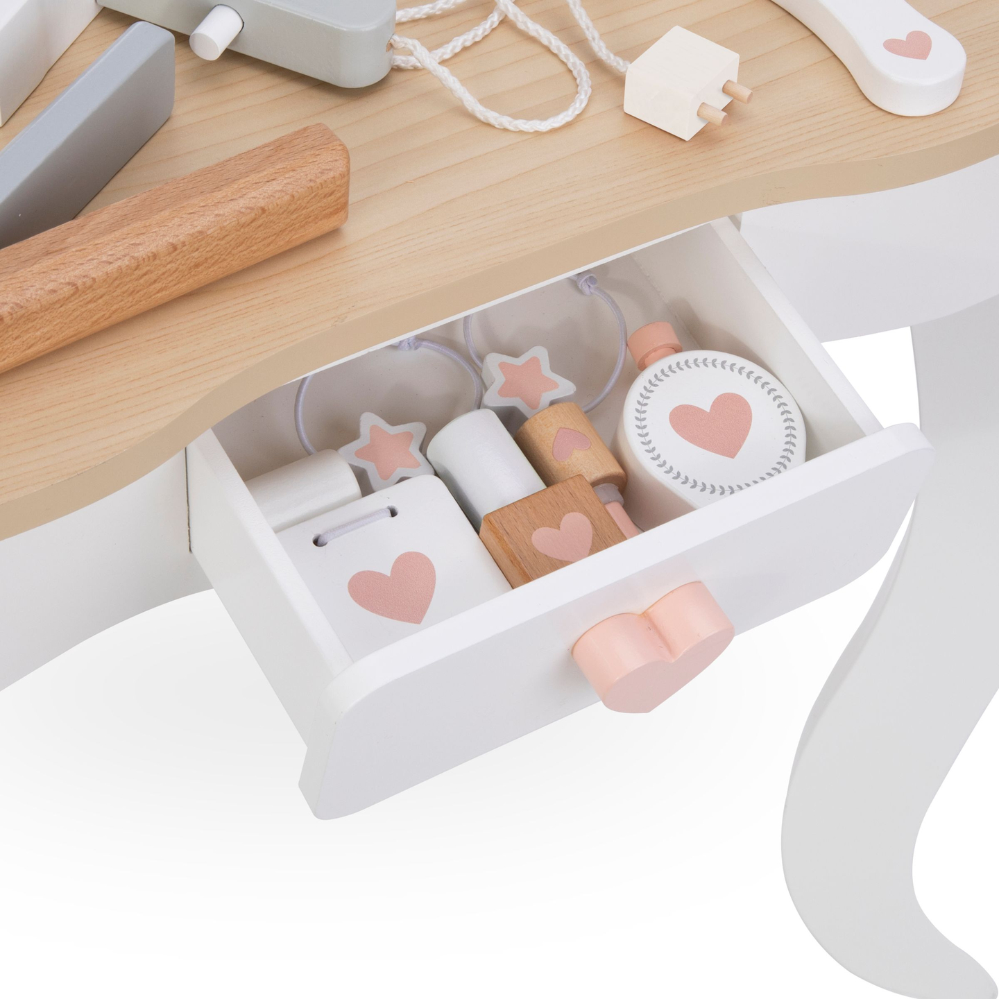 Puidust garderoobilaud koos tugitooli ja tarvikutega