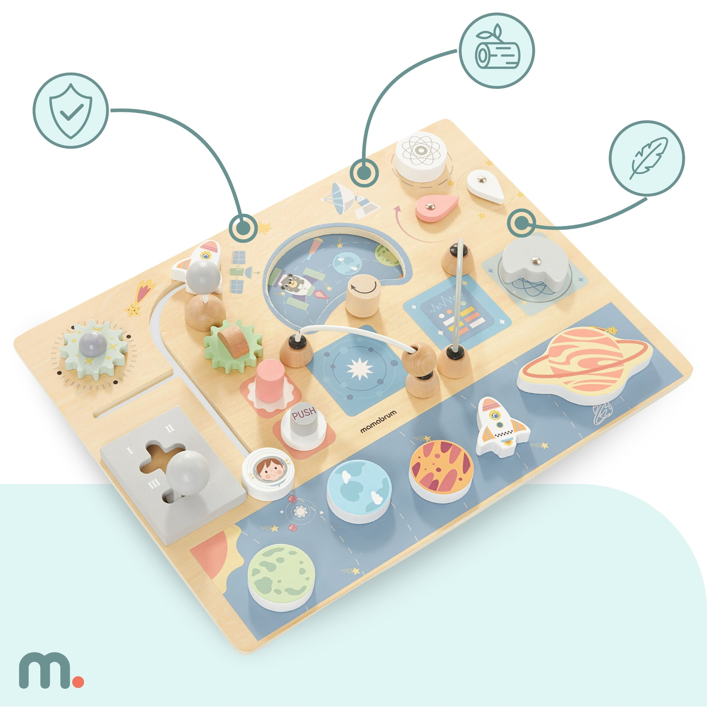 Puidust manipulatiivne tahvel - Kosmos