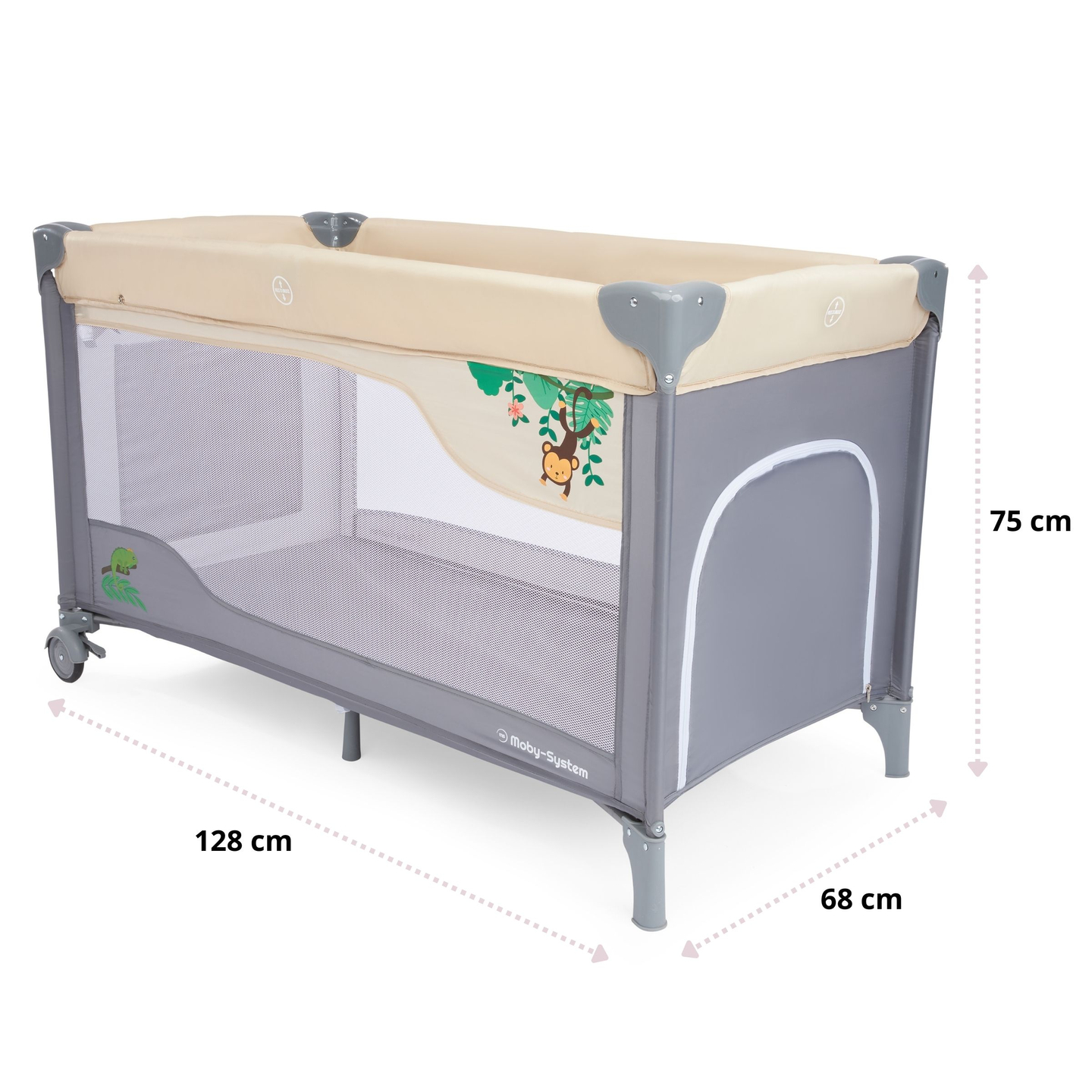 Reisivoodi 0 - 36 m mähkimislauaga + Moby-System HUXLEY mänguaedik