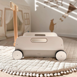 Puidust mänguasjakäru - tõmmatav haagis