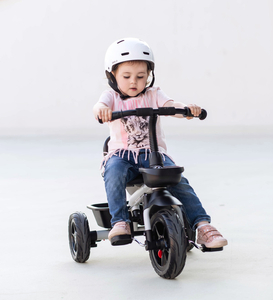 HyperMotion TOBI VECTOR kolmerattaline jalgratas - igavesed täispuhutavad rattad + tõukeratas. Värv: helehall.