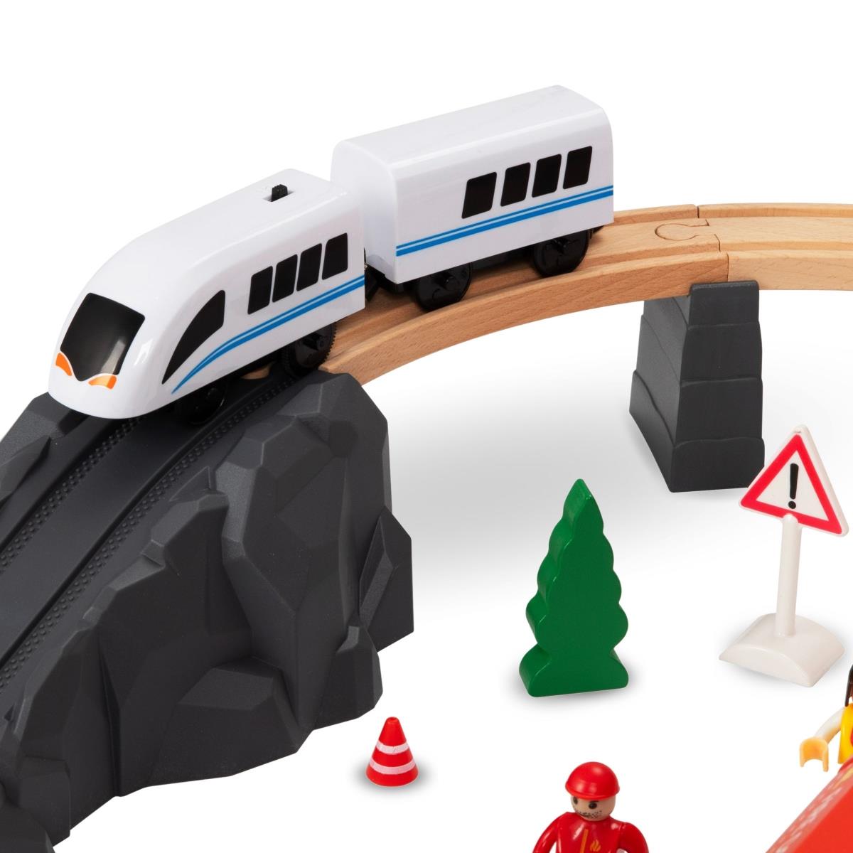 Puidust rong, akuga rong - Tuletõrje, rööpad, autod, sillad, tõkkepuu