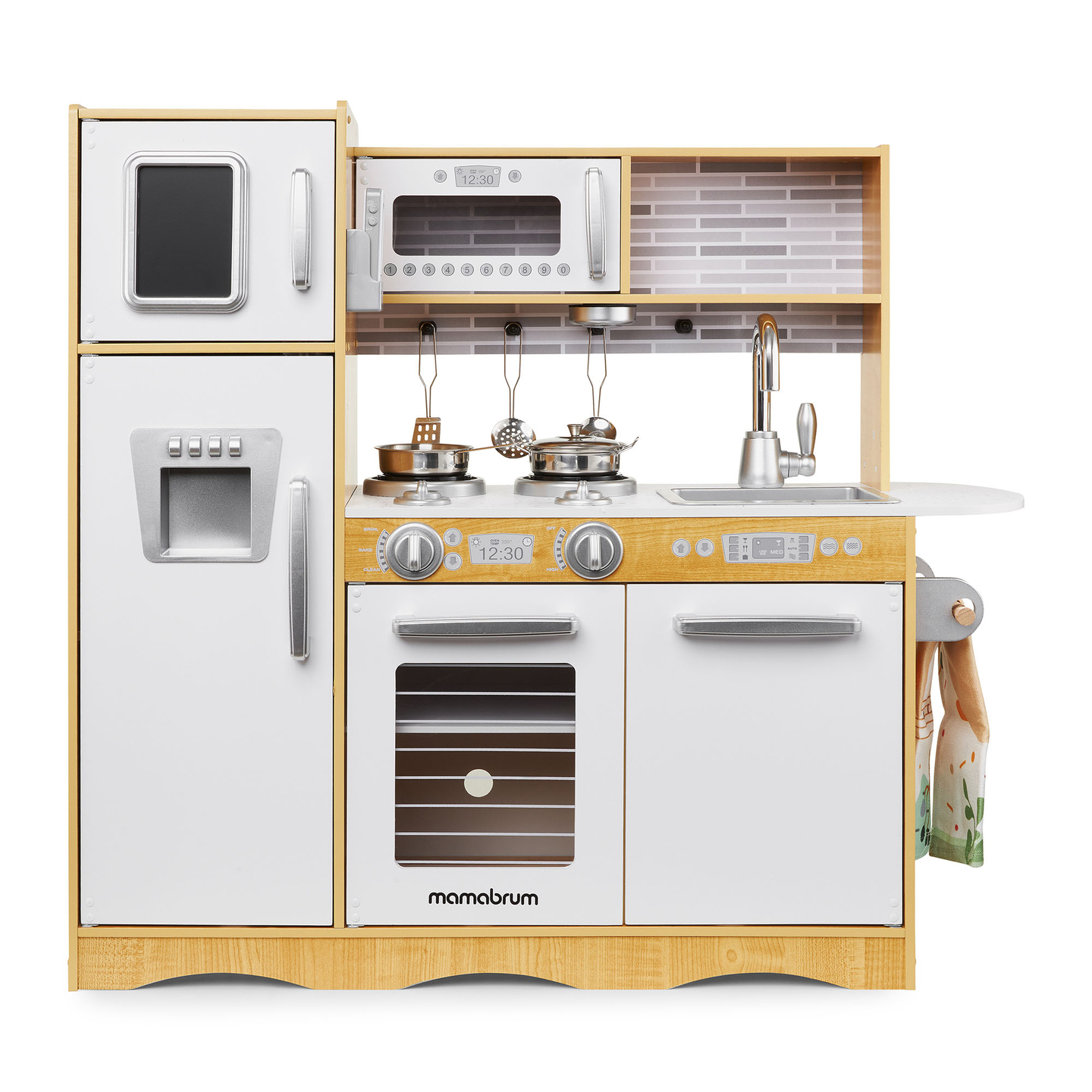 XXL puidust köök koos LED-valgustuse, esiplaadi ja tarvikutega