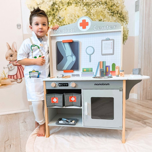 Puidust arstipraksis XXL - arstikomplekt koos tarvikutega