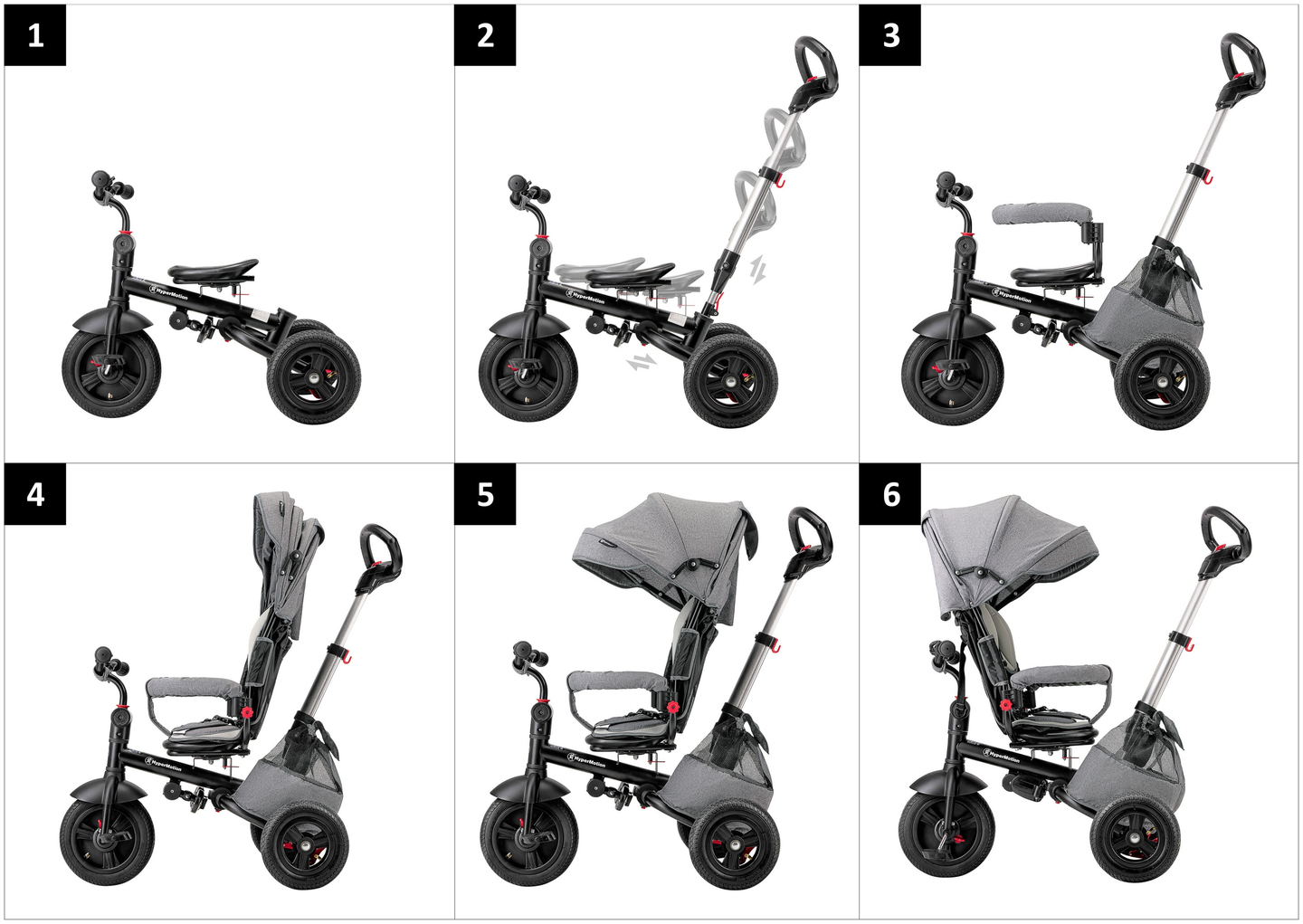 Tobi Velar kolmerattaline jalgratas + vihmakile - hall