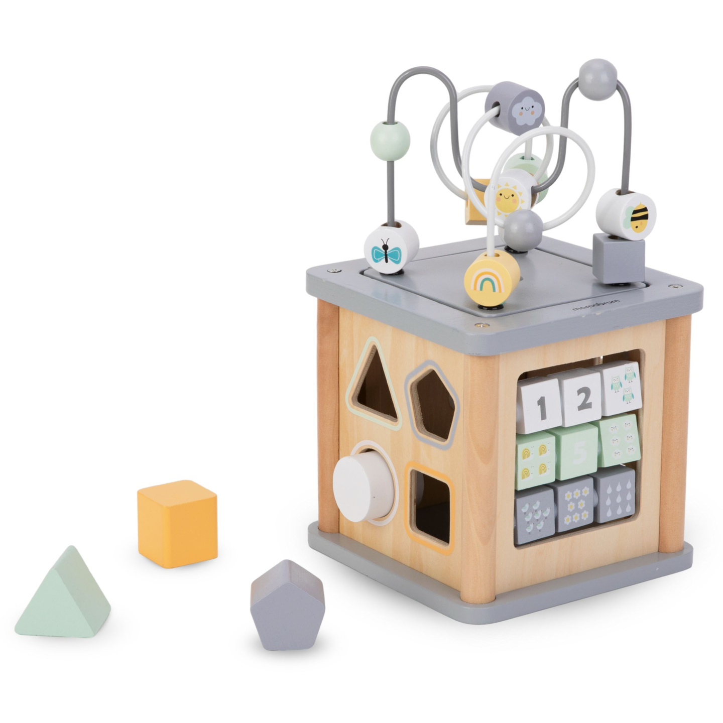 Montessori puust hariduslik kuubik - motoriline silmus