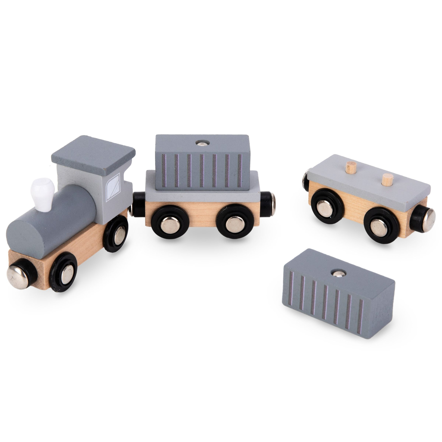 Mobiilne sadamakraana magnetvintsi ja tarvikutega - puidust komplekt