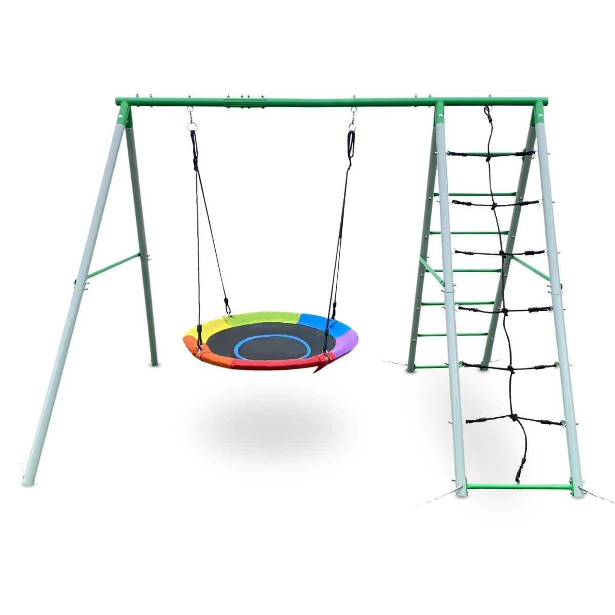 Lastele XL aiamänguväljak koos kurepesa kiige, redeli ja ronimisvõrguga