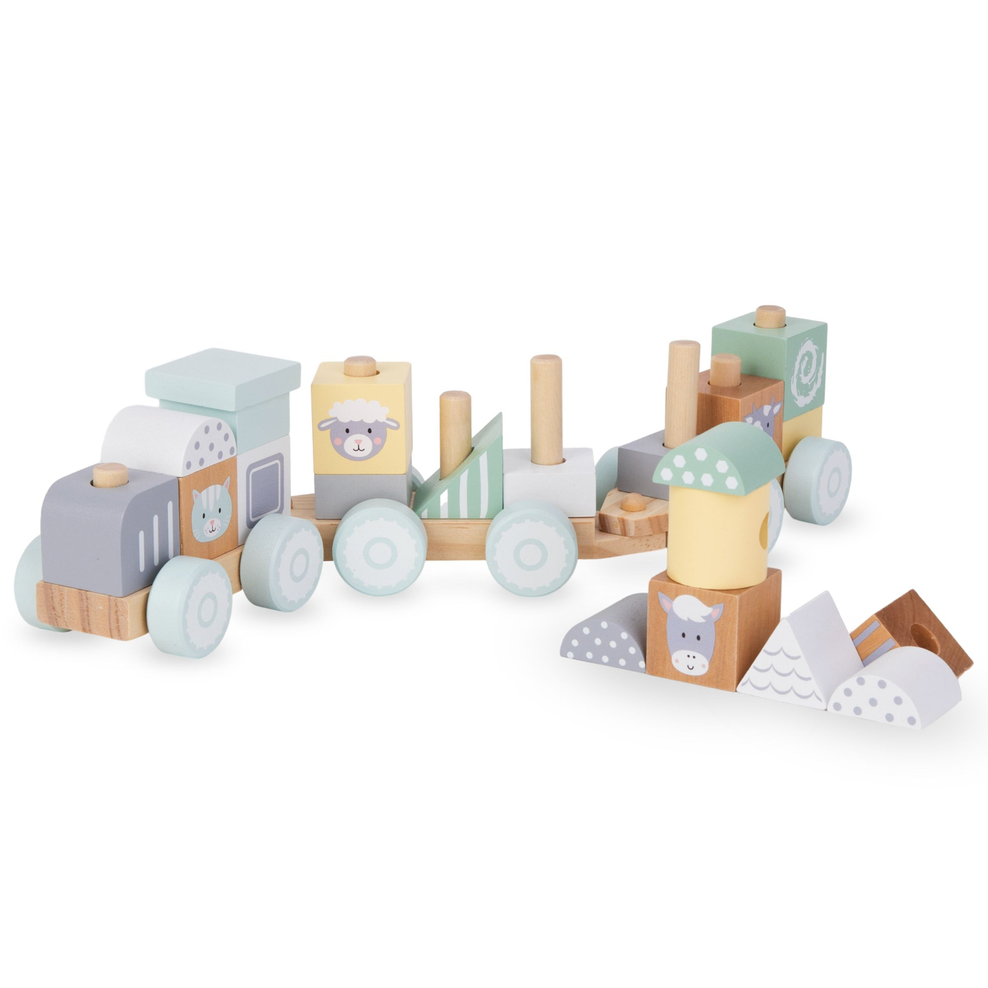 Puidust rong koos klotsidega poisile - Talu