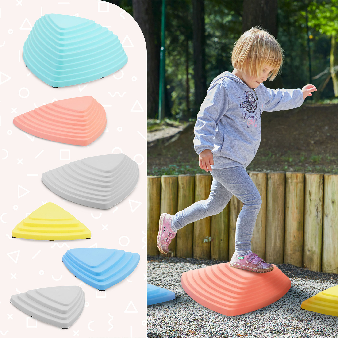 Värvilised tasakaalustuskivid - 6 tk