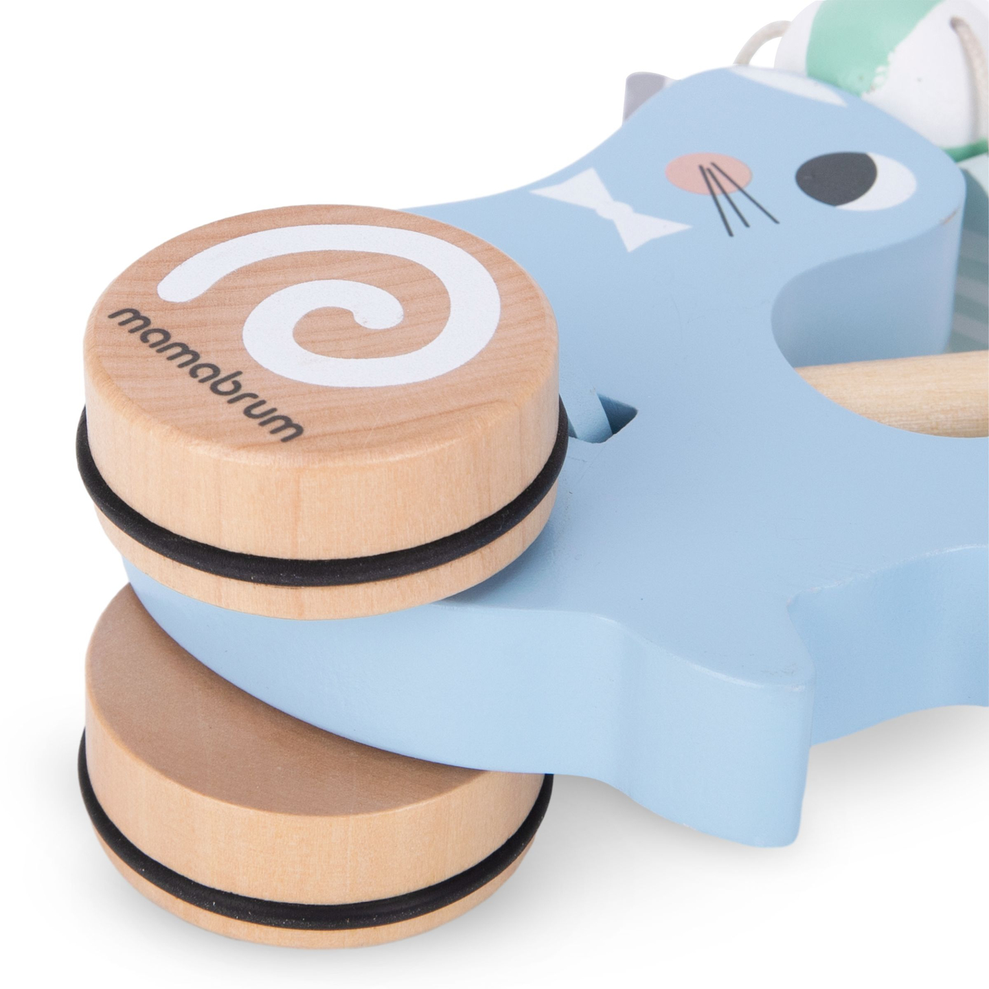 Puidust pitsat koos tõukekepiga - tõukuriga