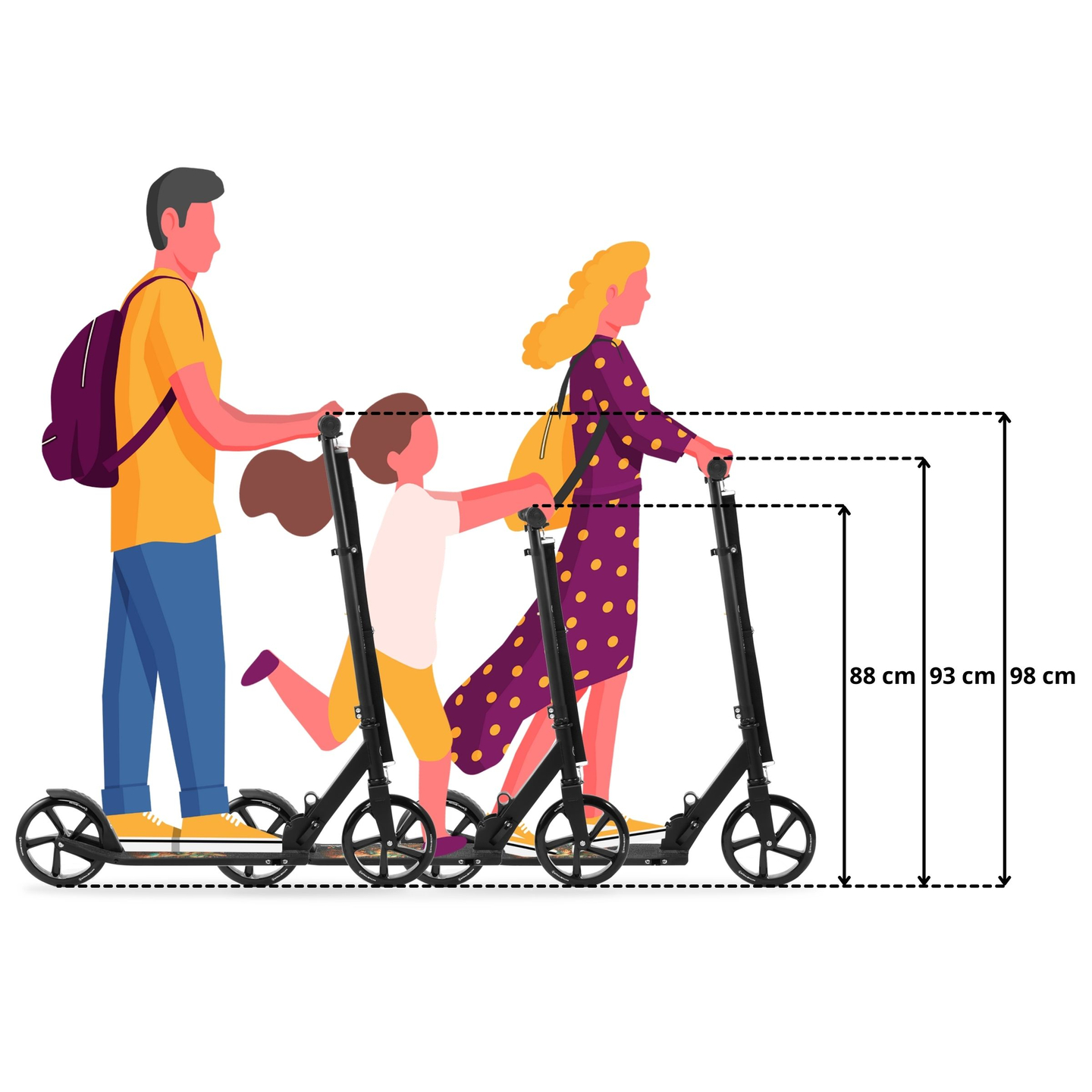 Kaherattaline linnaroller VIBE Black HyperMotion - 100kg