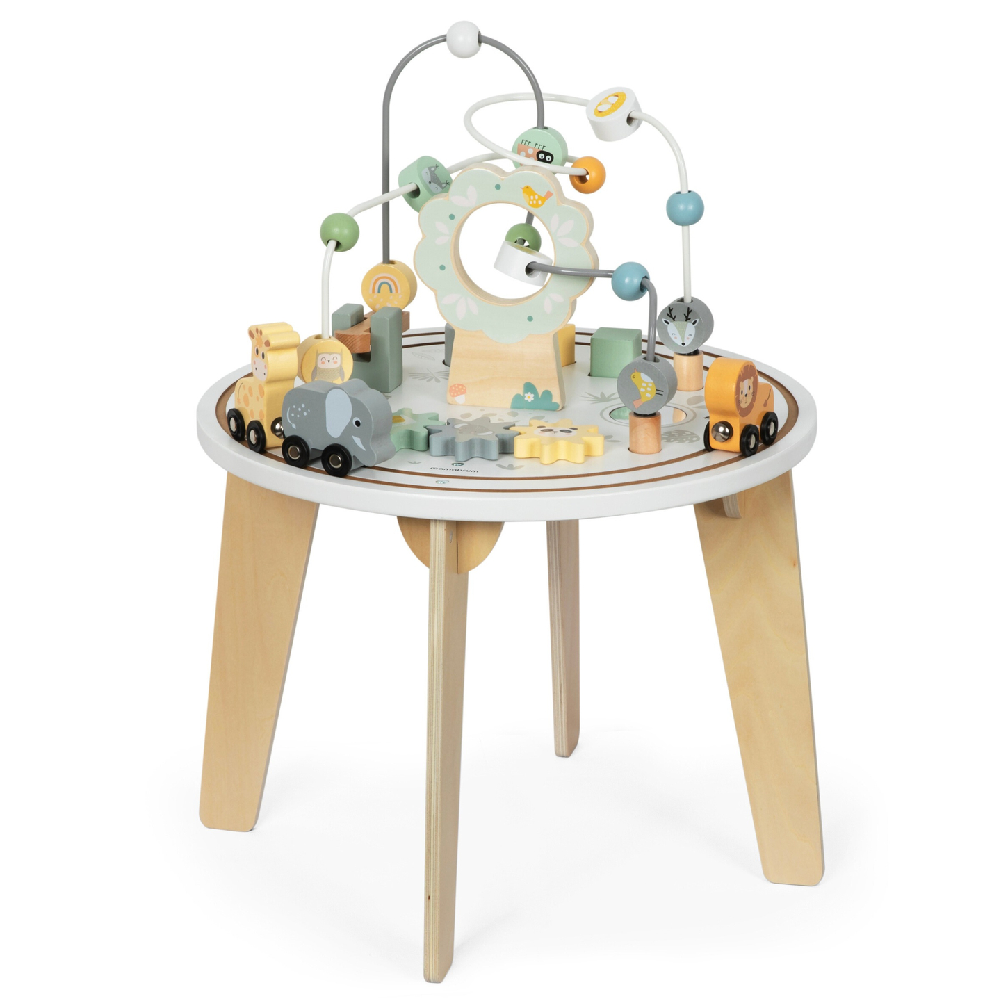 Puidust ümmargune õppelaud magnetrongi ja helmeheitjaga