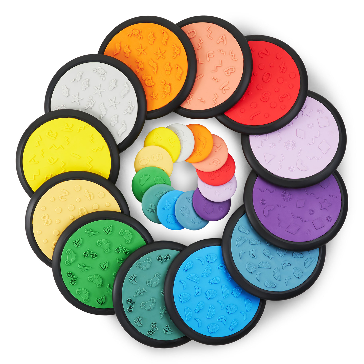 Värvilised sensoorsed kettad lastele - 24 tükki