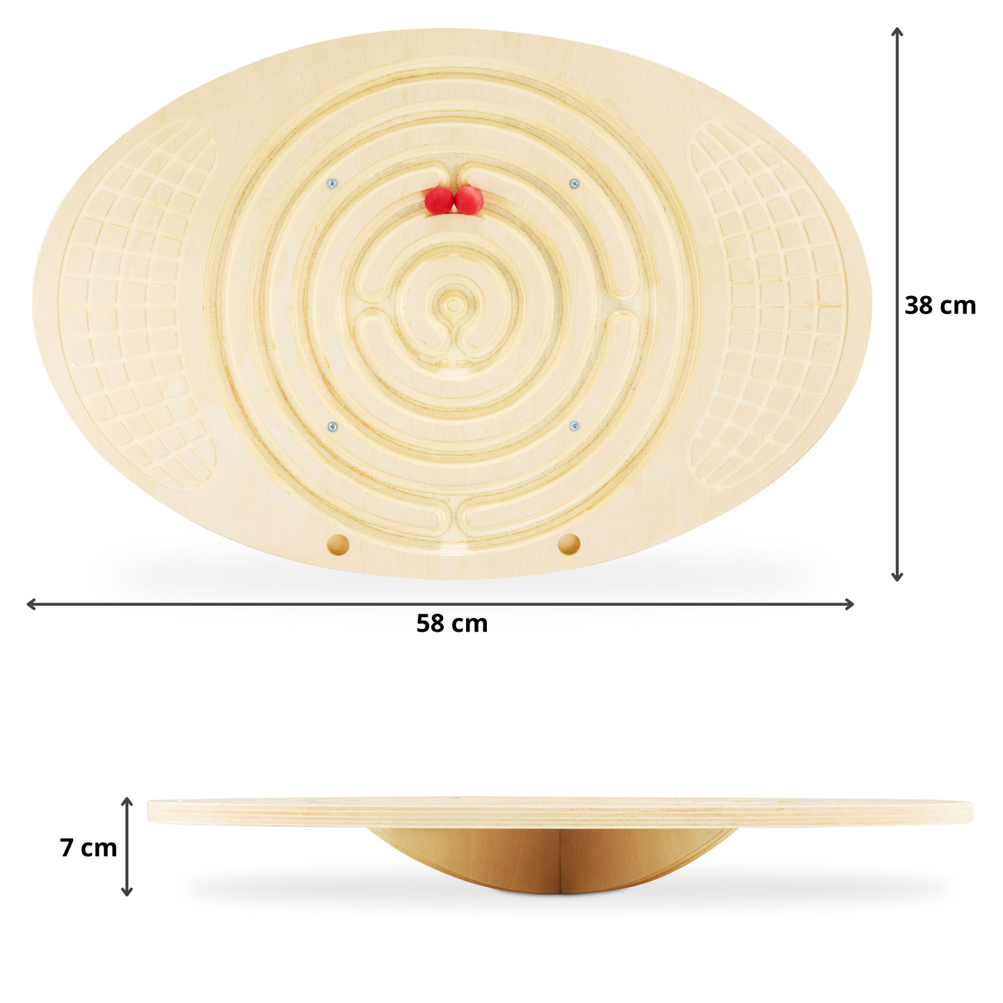 Puidust tasakaalulaud koos labürindi ja pallidega - tasakaaluvõluriga