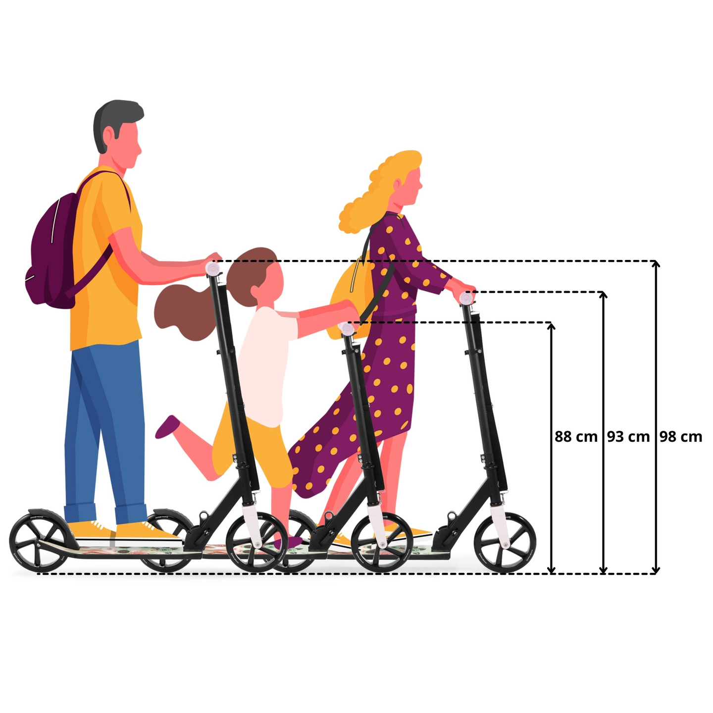 Kaherattaline linna tõukeratas VIBE Pink HyperMotion - 100 kg