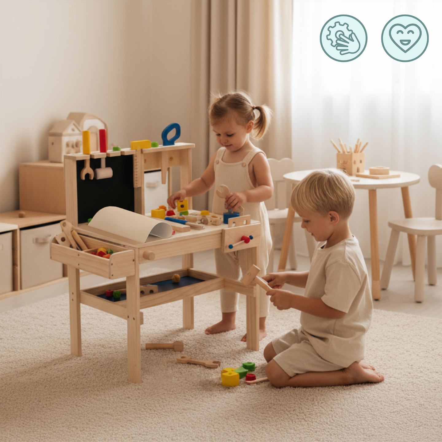 Puidust DIY komplekt XXL - 75 tükki