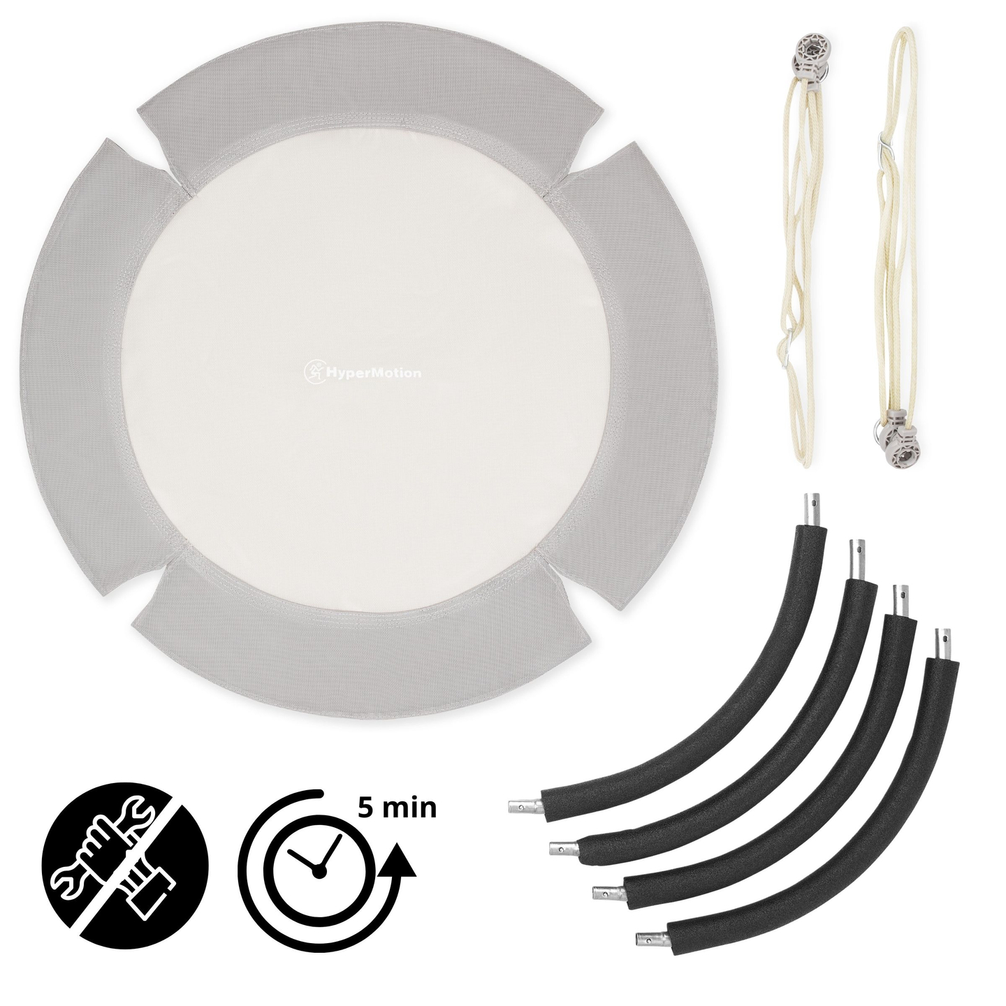 HyperMotion haigepesa kiik - 100 cm läbimõõduga, halli värvi