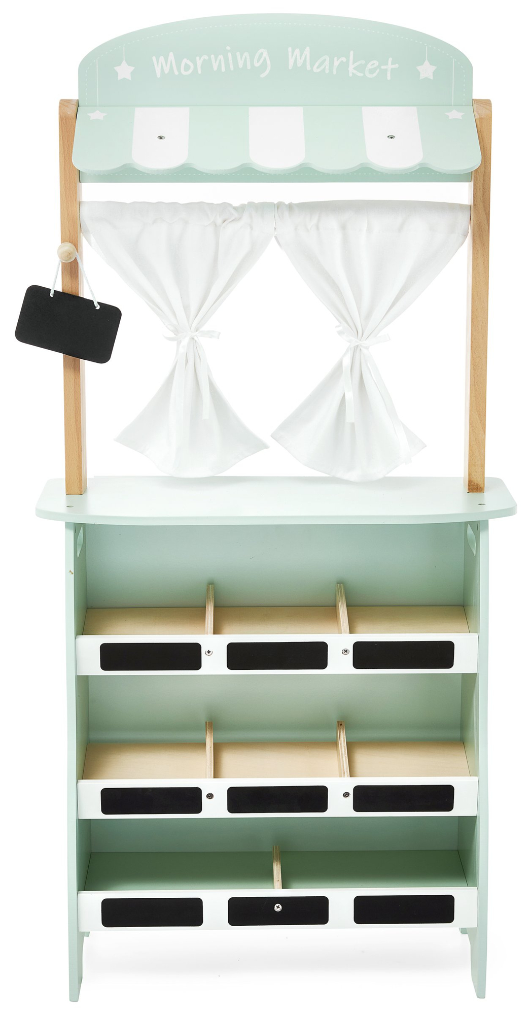 Suur puust kauplus - kiosk ja teater 2 in 1 koos kaaluga, makseterminal, puu- ja köögiviljadega