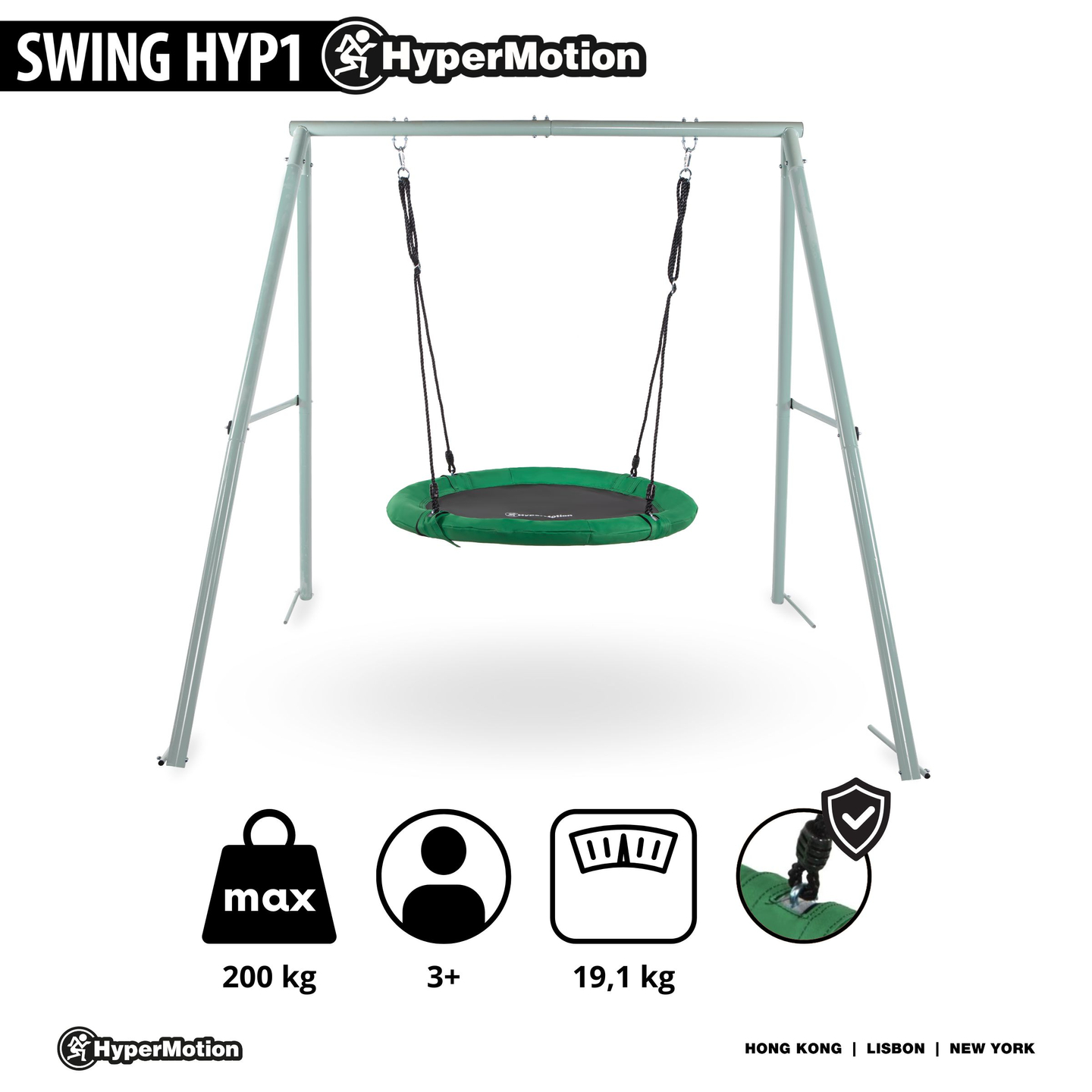 Kurepesa tüüpi aiakiik raami ja trossidega