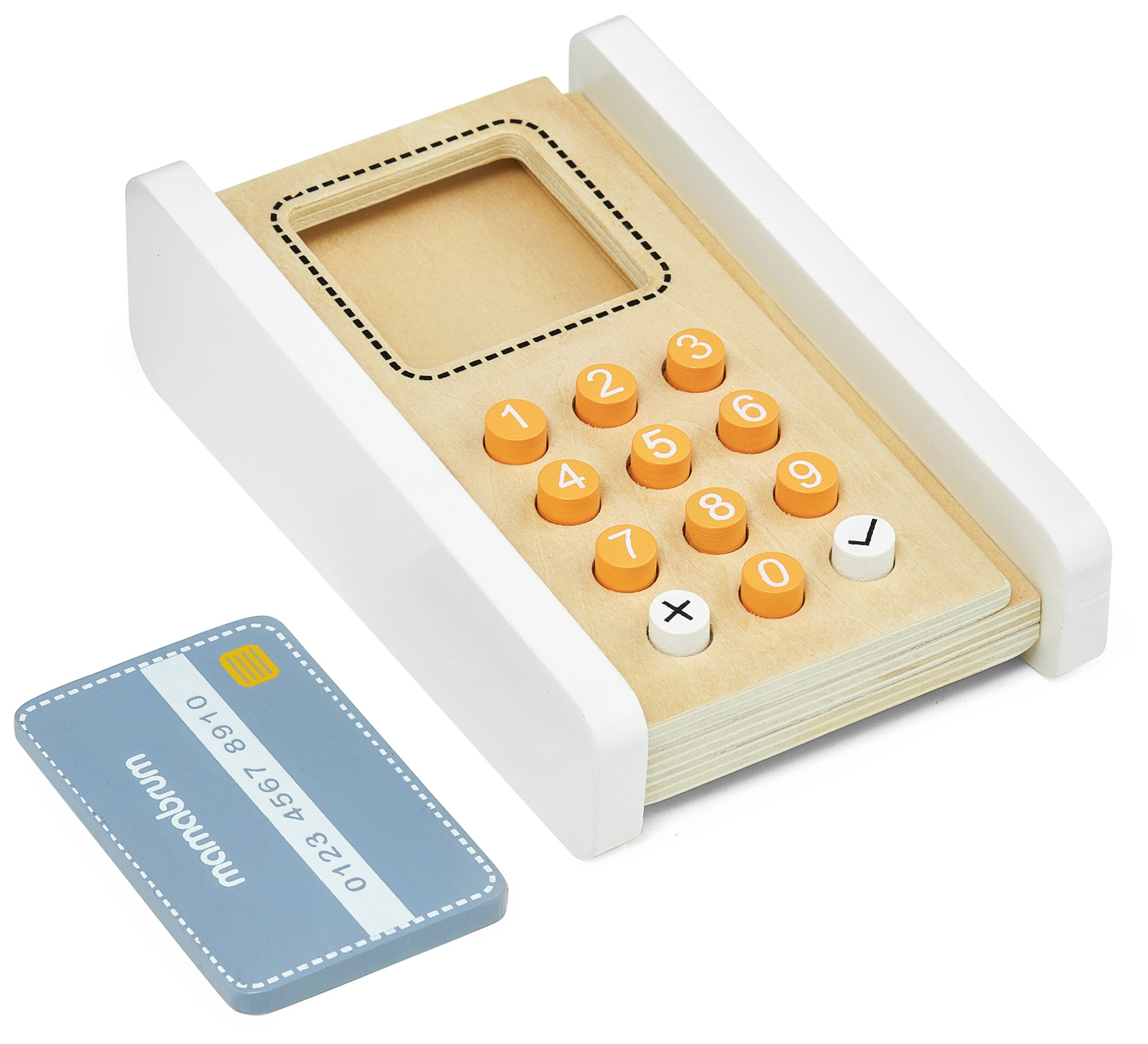 Miniturg - kauplus koos kaalude, terminali, maksekaardi ja puuviljadega