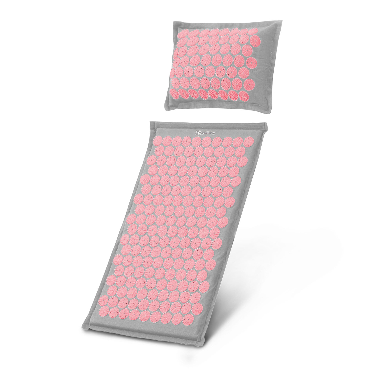 Öko-linane nõelravimatt kookoskiudude ja tatrapadjaga – 68 cm HyperMotion hall ja roosa