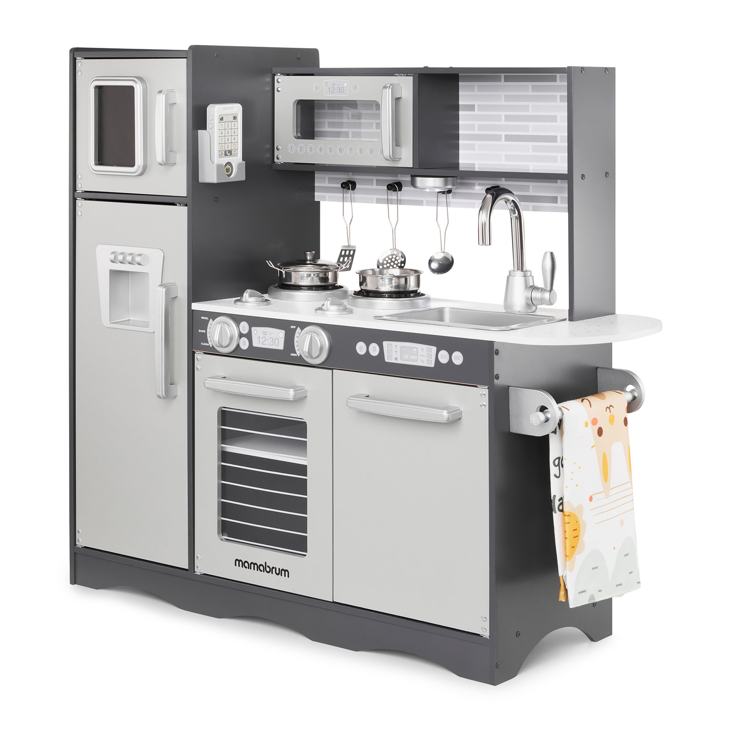 XXL puidust köök koos LED-valgustuse, esiplaadi ja tarvikutega