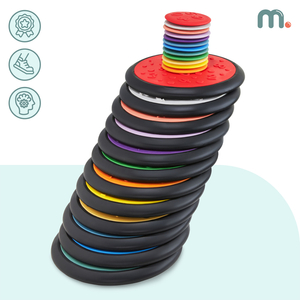 Värvilised sensoorsed kettad lastele - 24 tükki