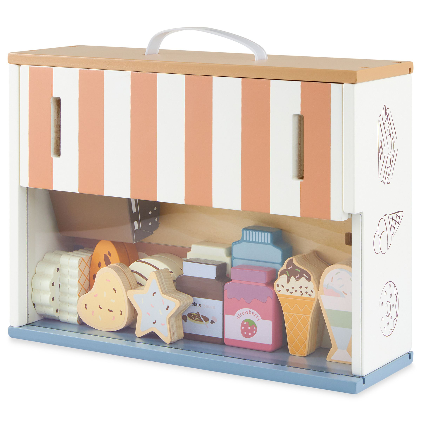 Kokkupandav puidust kauplus - kohvik, kondiitritöökoda koos tarvikutega