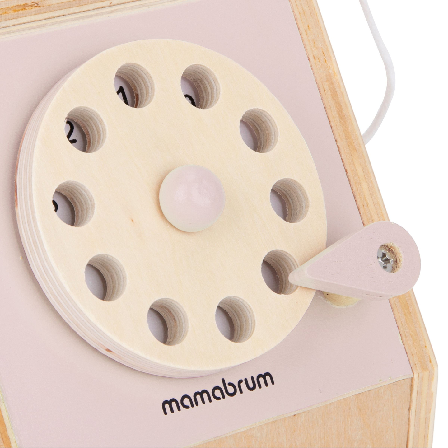 Retro puidust telefon - pastellroosa