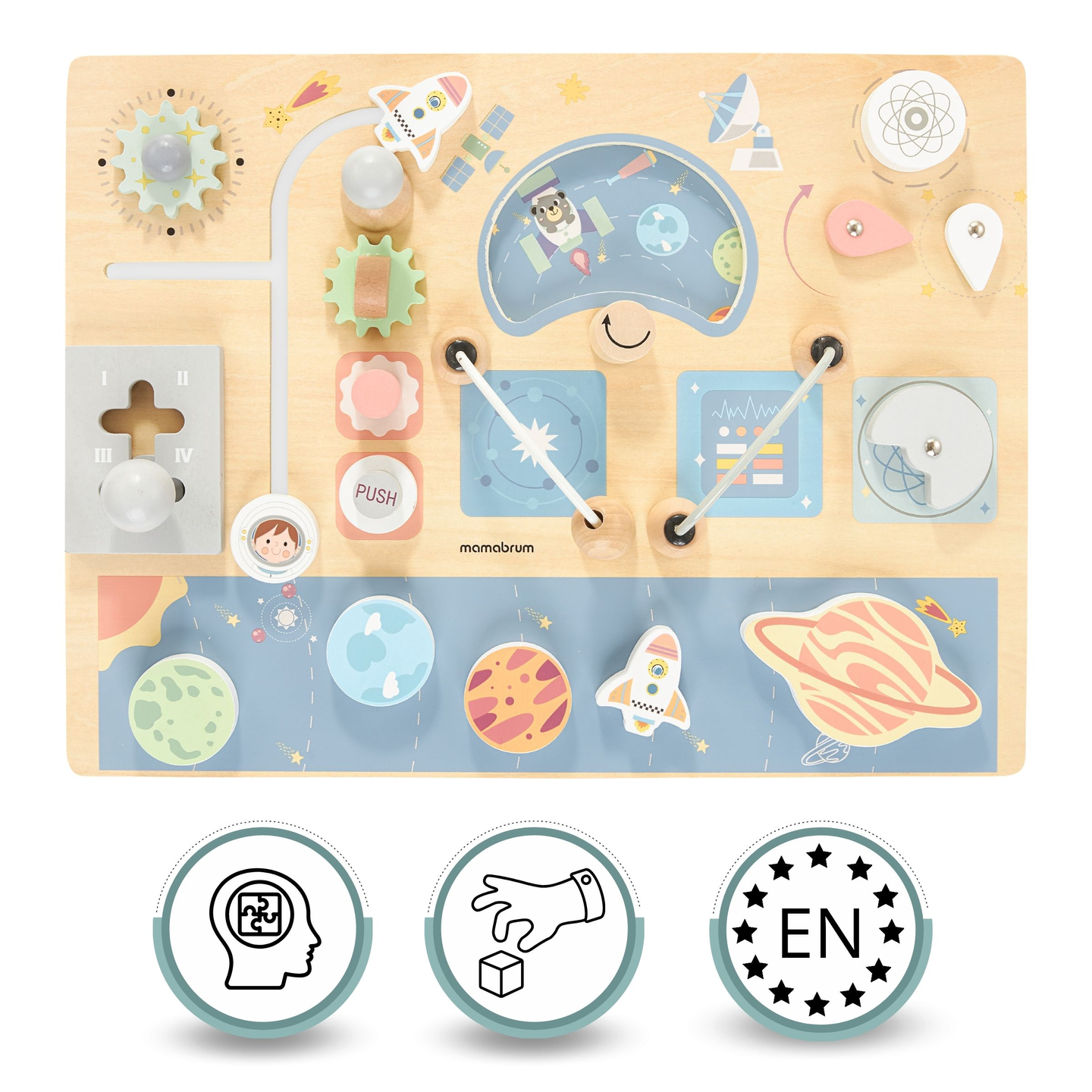 Puidust manipulatiivne tahvel - Kosmos