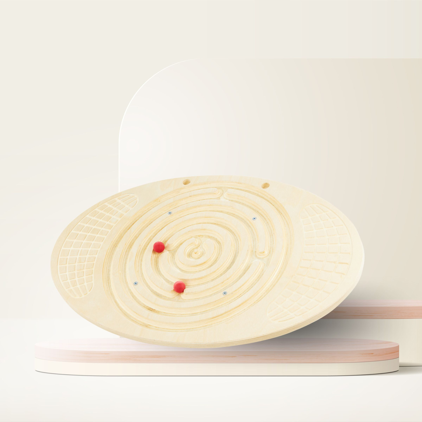 Puidust tasakaalulaud koos labürindi ja pallidega - tasakaaluvõluriga