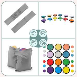 Värvilised sensoorsed kettad lastele - 24 tükki