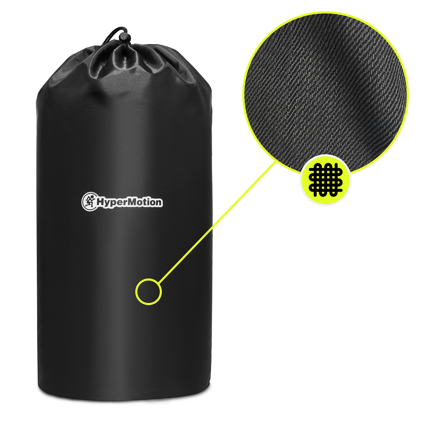 Suur nõelravimatt padja ja kattega - 130 cm HyperMotion hall-mündiroheline